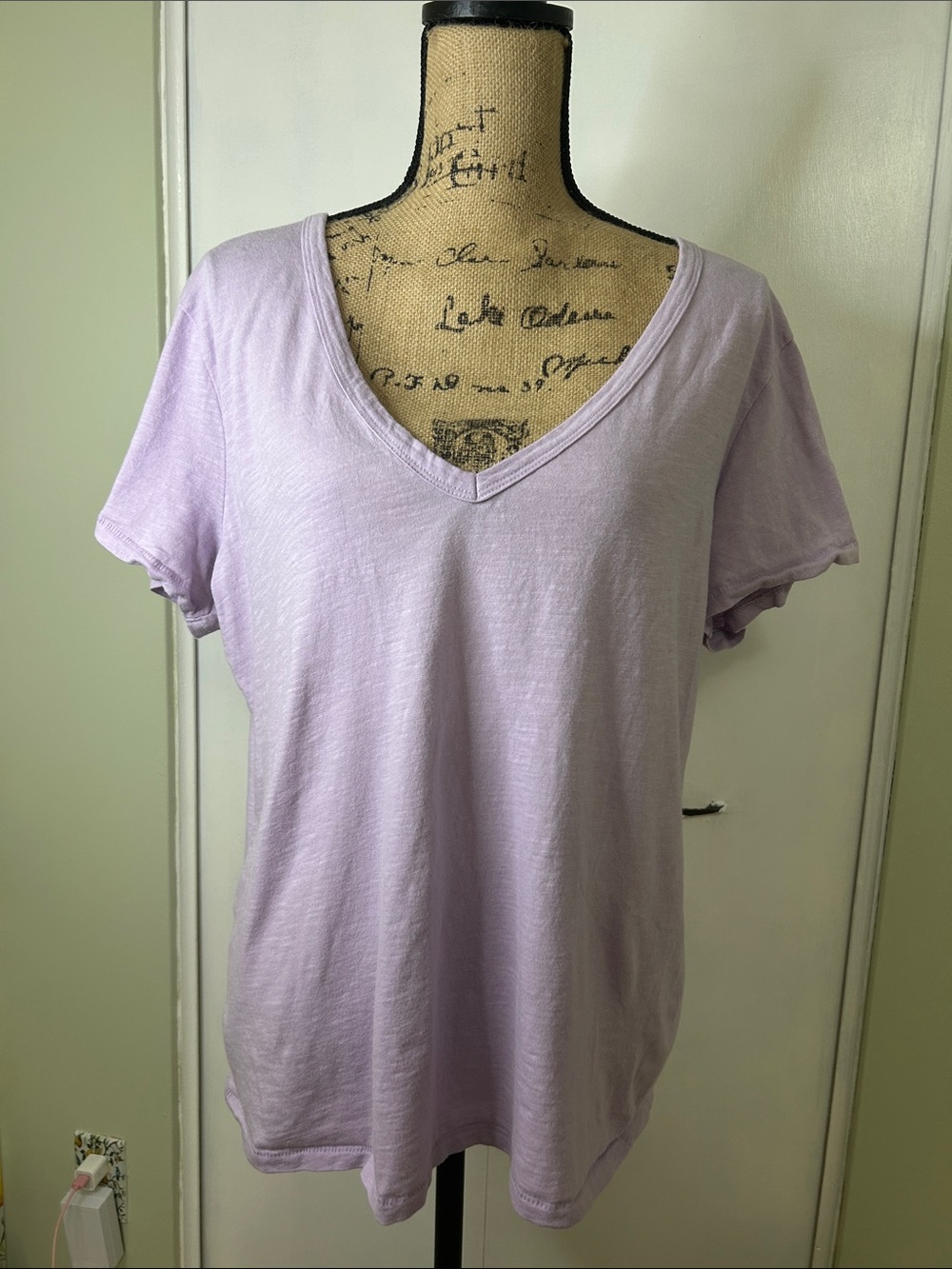 Women's Lavender V-Neck Tee